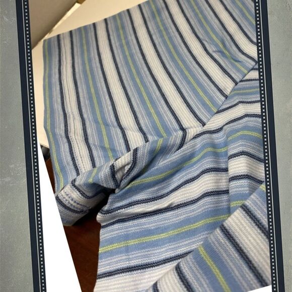 NWT Liz & Me Blue Striped Short Sleeve Top 5X - Picture 2 of 3